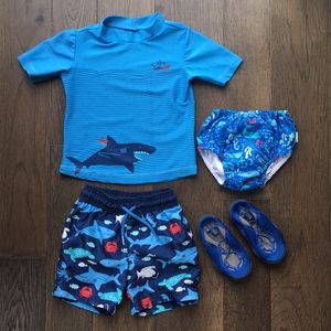 Toddler Boy 2T Swim Set Blue